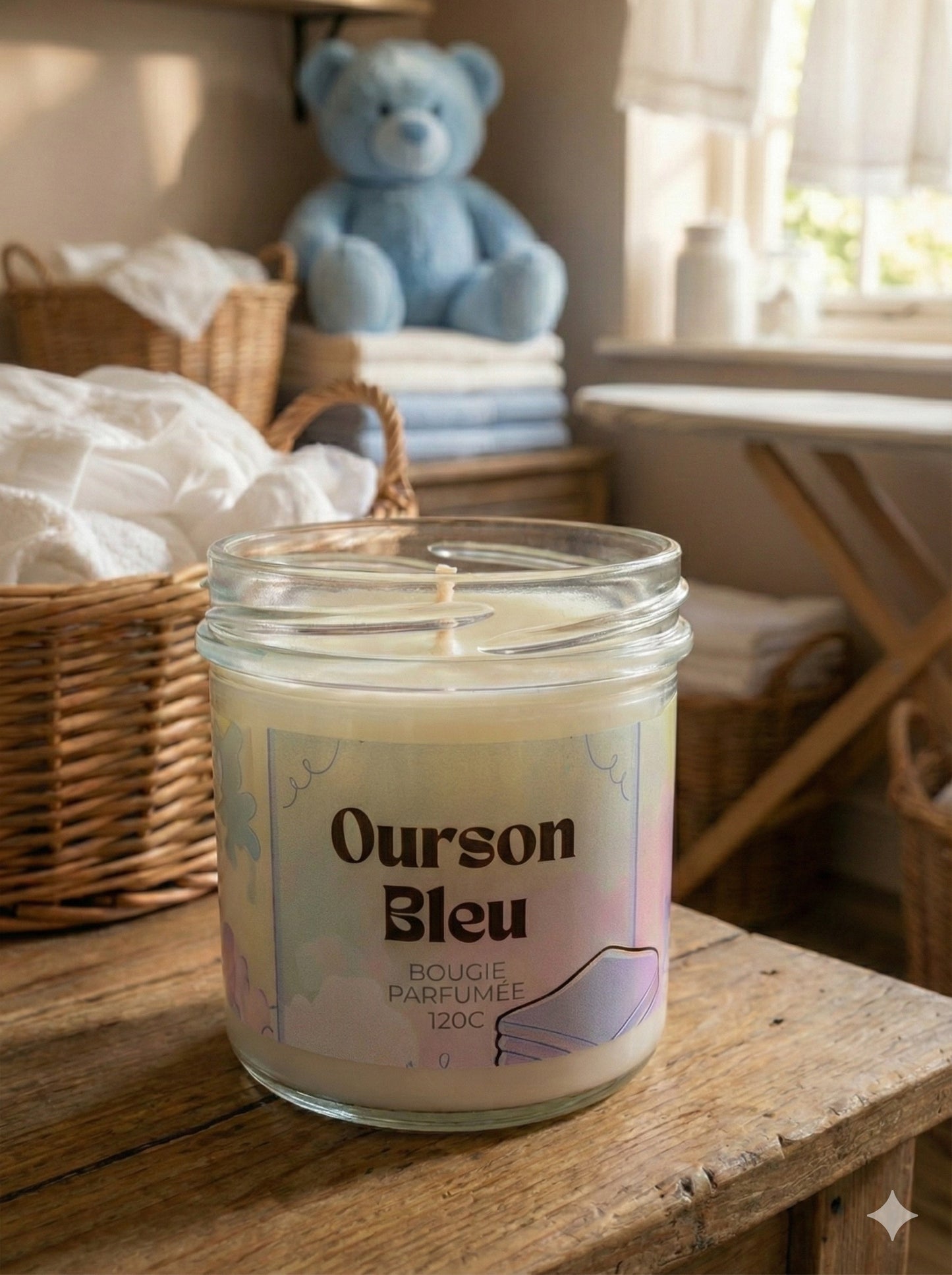 Bougie Ourson Bleu
