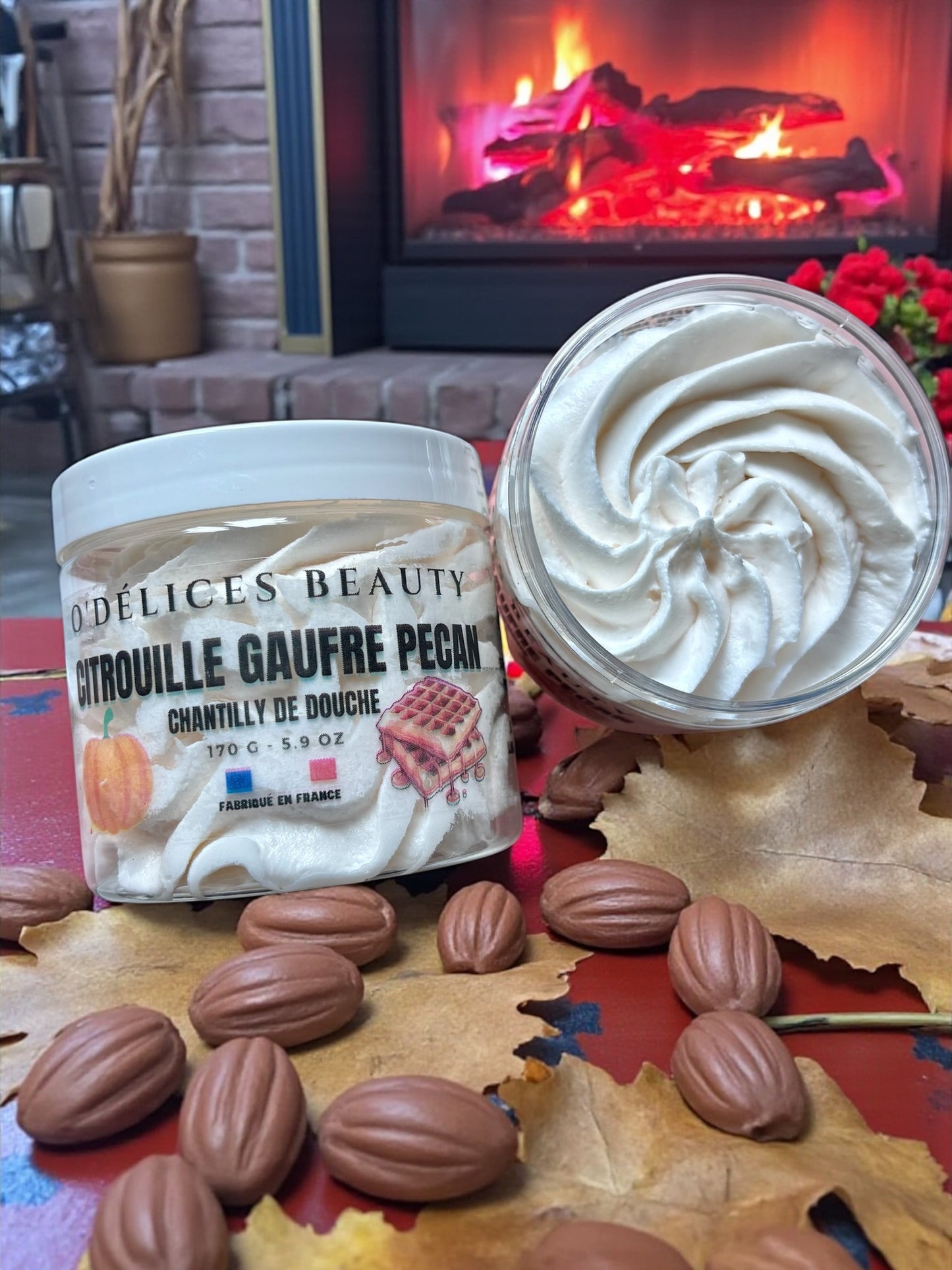Chantilly de Douche Citrouille Gaufre Pécan