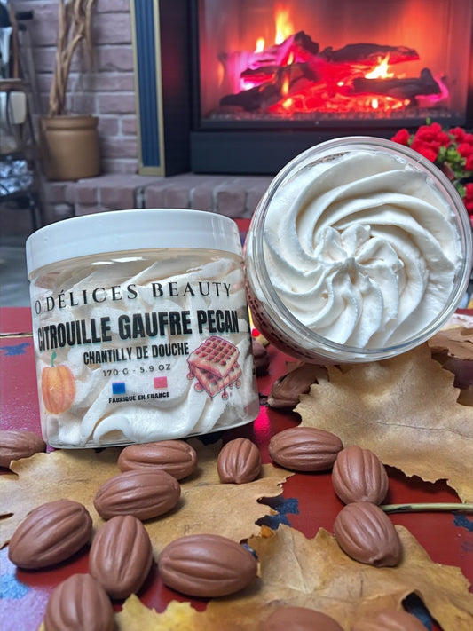 Chantilly de Douche Citrouille Gaufre Pécan